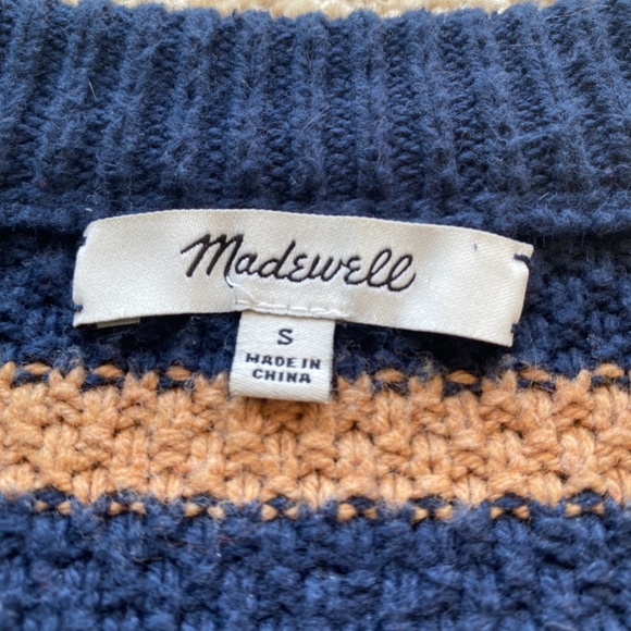 Madewell Brown and Navy Sweater Size S - Picture 3 of 5